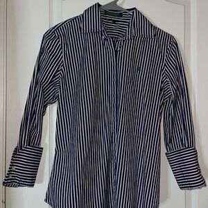 Women's Striped Button-Up Shirt